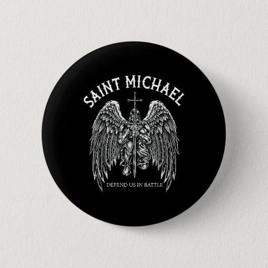 Saint Michael verteidigt uns im Kampf Button (Vorderseite)
