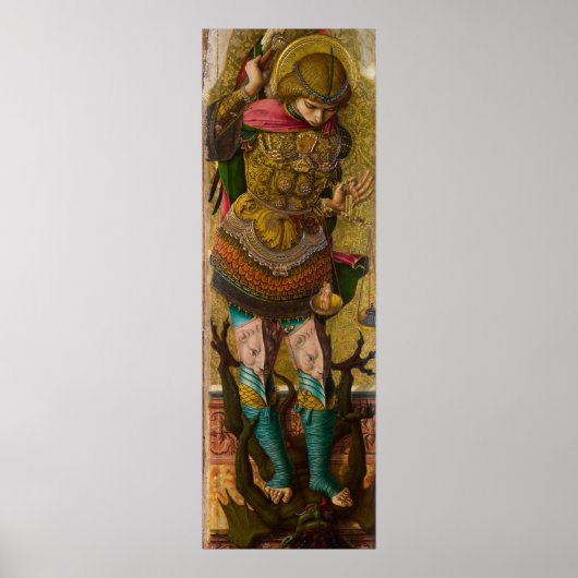 Saint Michael von Carlo Crivelli Poster (Vorne)