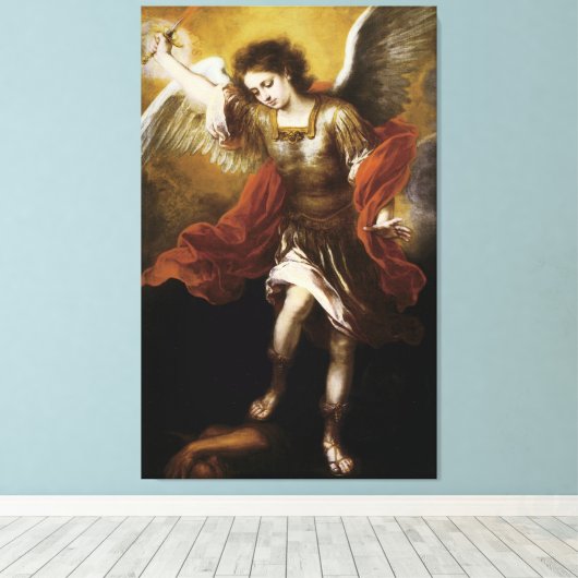 Saint Michael von Murillo Leinwanddruck (Insitu (Holzboden))