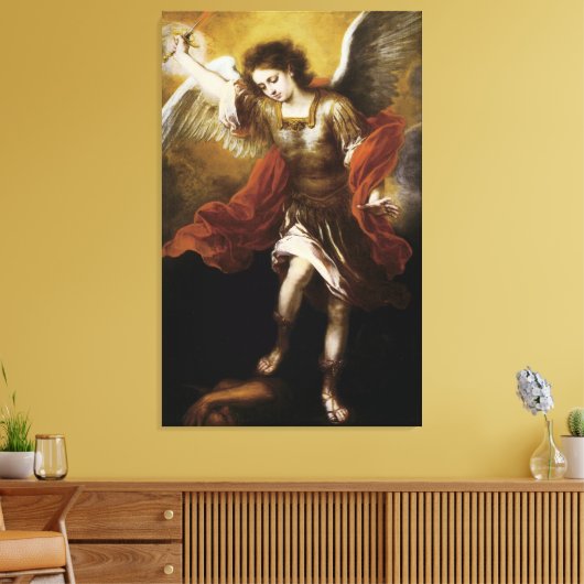 Saint Michael von Murillo Leinwanddruck (Insitu (Wohnzimmer))