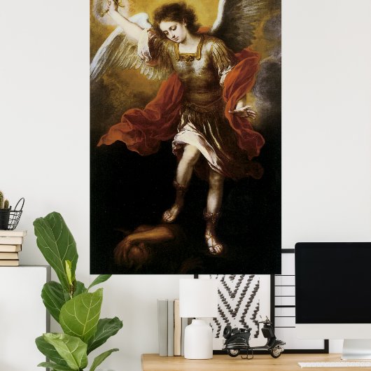 Saint Michael von Murillo Poster (Heimbüro)