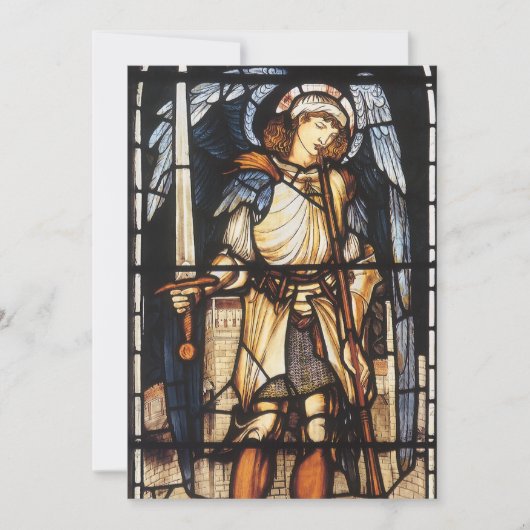 Saint Michael von Sir Edward Coley Burne-Jones Einladung (Vorderseite)
