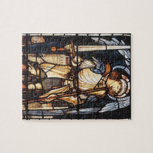 Saint Michael von Sir Edward Coley Burne-Jones Puzzle (Horizontal)