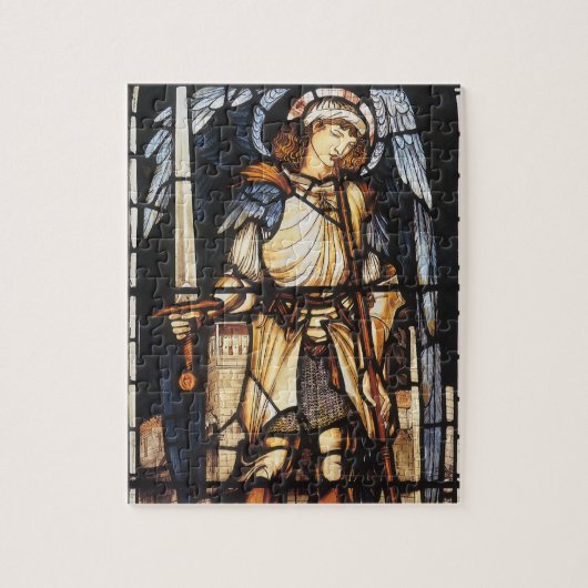 Saint Michael von Sir Edward Coley Burne-Jones Puzzle (Vertikal)