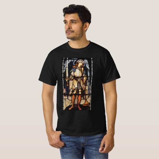 Saint Michael von Sir Edward Coley Burne-Jones T-Shirt (Vorne ganz)