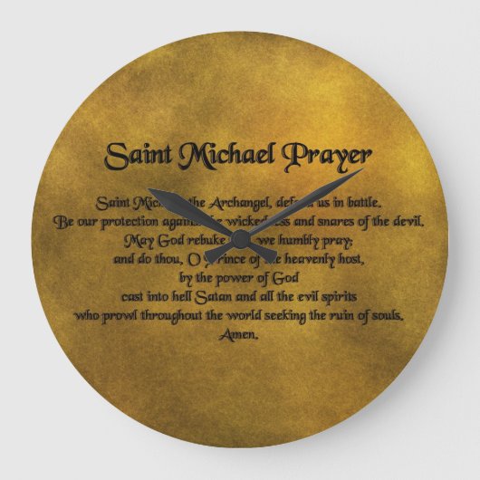 Saint Micheal Wall Clock Große Wanduhr (Vorderseite)