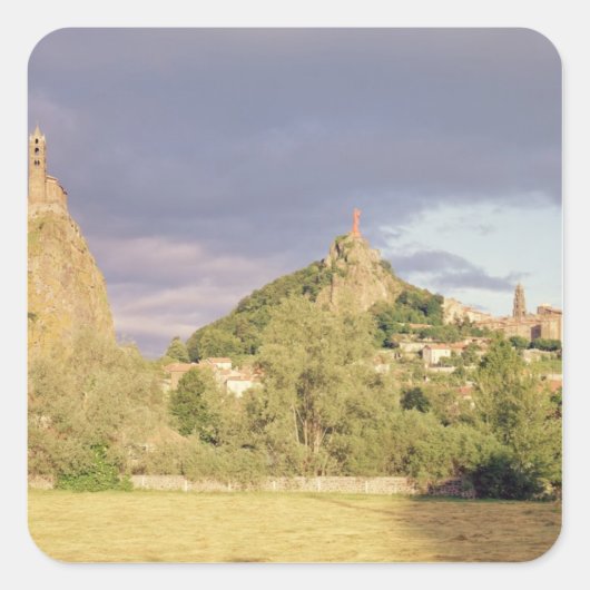 Saint Michel d'Aiguilhe, der Rocher Quadratischer Aufkleber (Vorderseite)