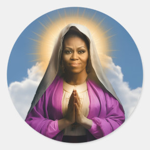Saint Michelle Obama Gebet Candle Runder Aufkleber