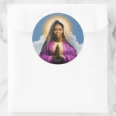 Saint Michelle Obama Gebet Candle Runder Aufkleber (Tasche)