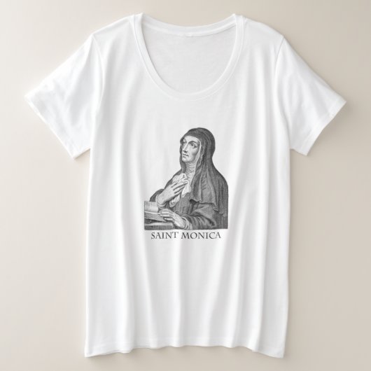 Saint Monica Große Größe T-Shirt (Design vorne)
