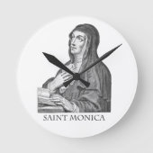 Saint Monica Runde Wanduhr (Vorderseite)