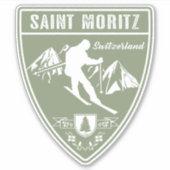 Saint Moritz Schweiz Aufkleber (Vorderseite)