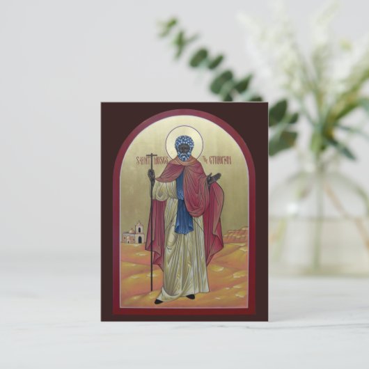 Saint Moses, die äthiopische Gebetskarte Postkarte (Stehend Vorderseite)