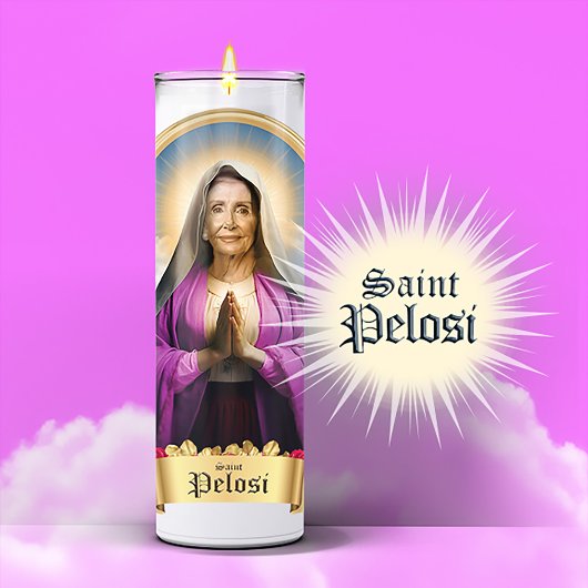 Saint Nancy Pelosi Gebet Candle Aufkleber