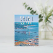 Saint Nazaire Foto Vintage Postkarte (Stehend Vorderseite)