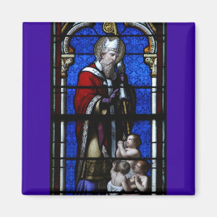Saint Nicholas Blessings Festglas Magnet
