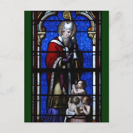 Saint Nicholas Blessings Festglas Postkarte (Vorderseite)
