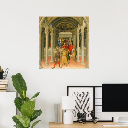 Saint Nicholas Gentile da Fabriano Kunstgewerbe Poster (Heimbüro)