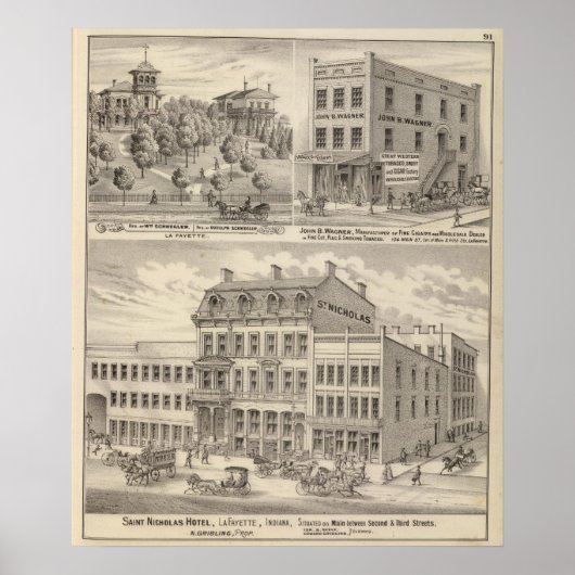 Saint Nicholas Hotel, La Fayette Poster (Vorne)