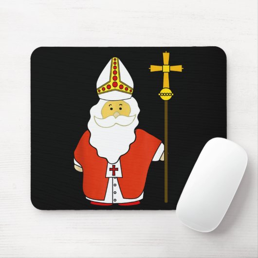 Saint Nicholas Santa Claus Patron Of Christmas Mousepad (Mit Mouse)