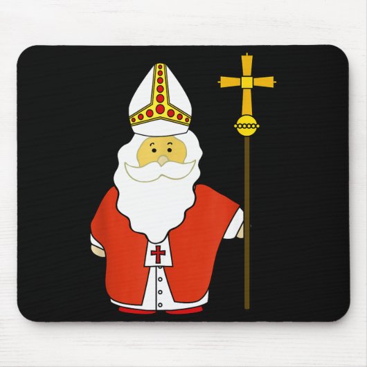 Saint Nicholas Santa Claus Patron Of Christmas Mousepad (Vorne)