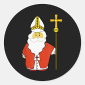 Saint Nicholas Santa Claus Patron Of Christmas Runder Aufkleber (Vorderseite)