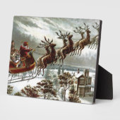 Saint Nick Vintage Victorian Santa Claus Reindeer Fotoplatte (Seite)