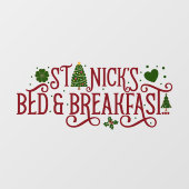 Saint-Nicks Weihnachtsgeschäft Fensteraufkleber (Blatt)