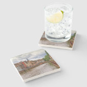 Saint Nicolasdock in Straßburg, Frankreich Steinuntersetzer (Seitenansicht)