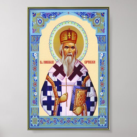 Saint Nikolai Serbisch Poster (Vorne)