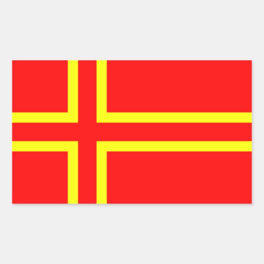 Saint-Olaf-Kreuz Rechteckiger Aufkleber (Vorderseite)