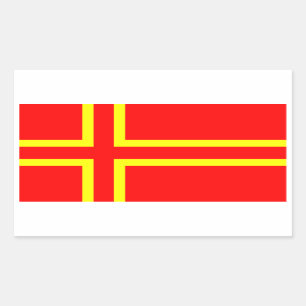 Saint-Olaf-Kreuz Rechteckiger Aufkleber