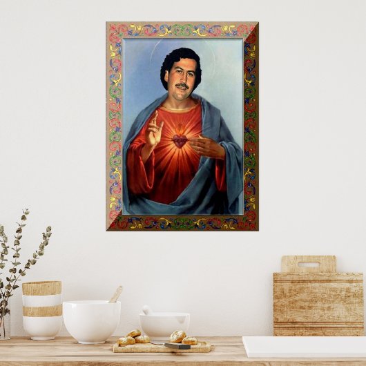 Saint Pablo Escobar Poster (Küche)