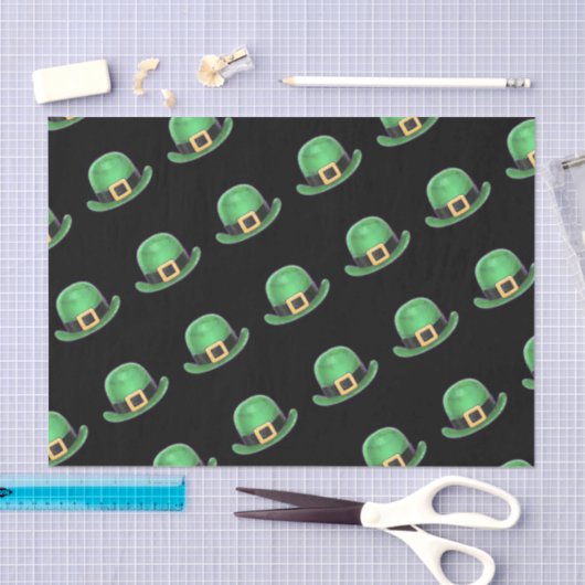 Saint Paddys Day Green Derby Hat Seidenpapier (Handwerk)