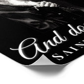 Saint Padre O Pray Hope Dont Worry Catholic Christ Poster (Ecke)