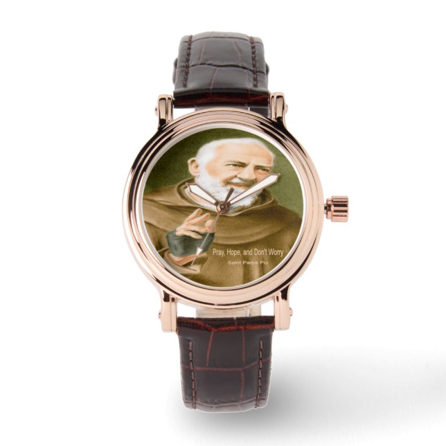 Saint Padre Pio Armbanduhr (Vorderseite)