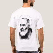 Saint Padre Pio beten Hoffnung Keine Sorge T-Shirt (Rückseite)