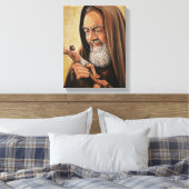 Saint Padre Pio Crucifix Jesus Priester Leinwanddruck (Insitu (Schlafzimmer))