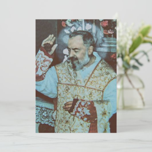 Saint Padre Pio Einladung (Stehend Vorderseite)