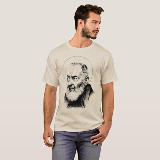 Saint Padre Pio hat meinen früheren katholischen P T-Shirt (Vorne ganz)