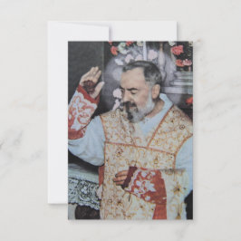 Saint Padre Pio Holy Card Dankeskarte