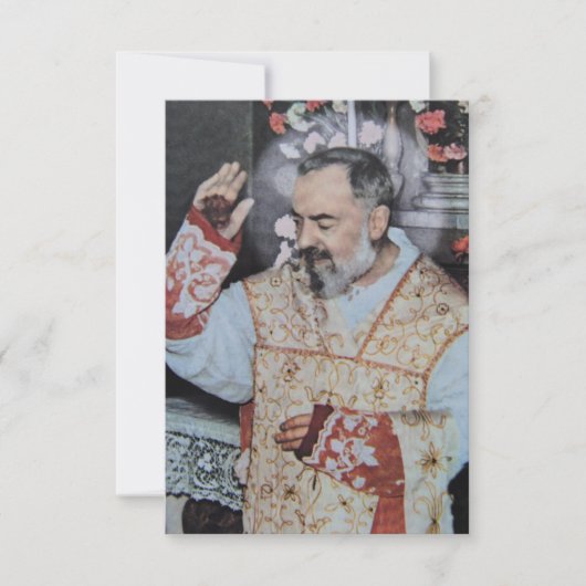 Saint Padre Pio Holy Card Dankeskarte (Vorderseite)