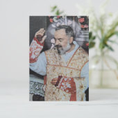 Saint Padre Pio Holy Card Dankeskarte (Stehend Vorderseite)