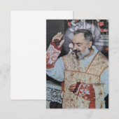 Saint Padre Pio Holy Card Dankeskarte (Vorne/Hinten)