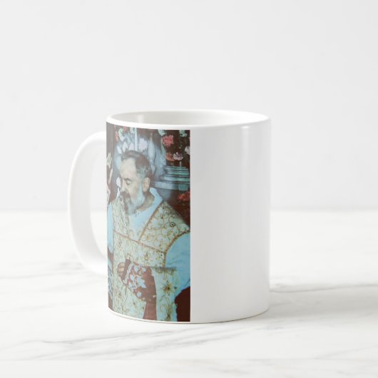 Saint Padre Pio Kaffeetasse (Vorderseite Links)