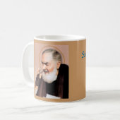 Saint Padre Pio, katholischer Mystiker Kaffeetasse (Vorderseite Links)