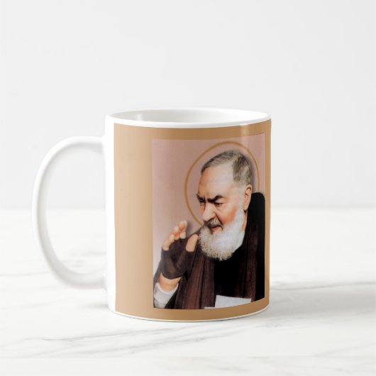 Saint Padre Pio, katholischer Mystiker Kaffeetasse (Links)