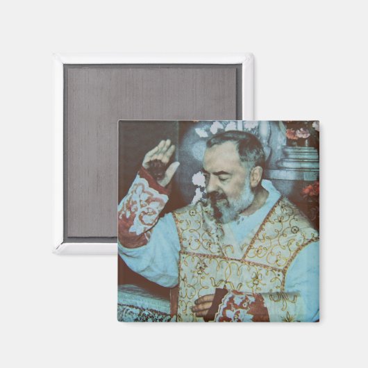 Saint Padre Pio Magnet (Vorderseite/Rückseite)