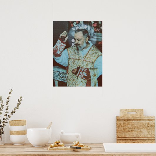 Saint Padre Pio Poster (Küche)