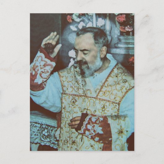 Saint Padre Pio Postkarte (Vorderseite)